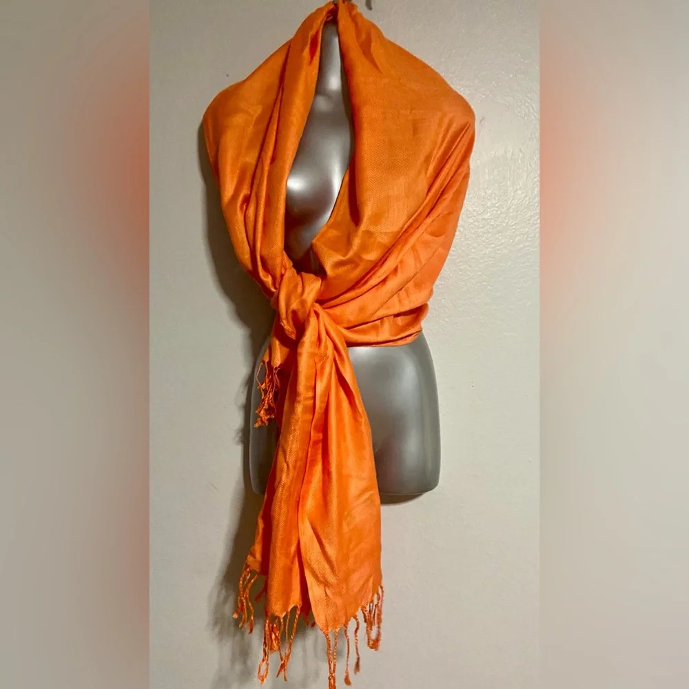 Pashmina Vibrant Orange Wrap